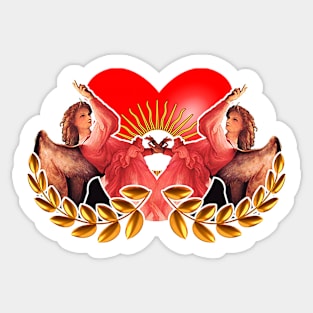 Angels in the heart that shines Sticker